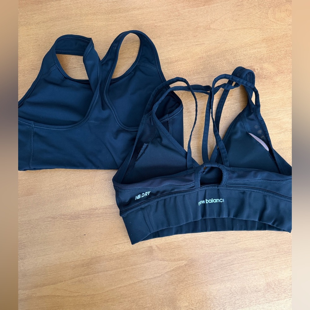 New Balance + Nike Women's Black Sports Bras (2)